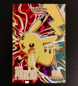 Pikachu Rainbow Foil Box Hit Pokemon 2024 Card Database Attacks Kanto Holo - Image 1