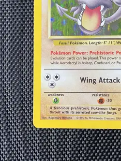 Aerodactyl 1/62 Fossil Holo Rare Pokemon Card MP Wizards 1999 MP/LP - Image 5