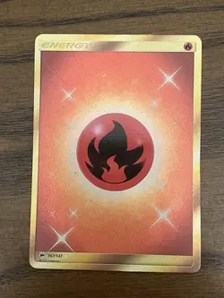 Pokemon Card Fire Energy 167/147 Burning Shadows Gold Secret Rare Energy LP - Image 1