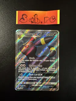 MP Condition Umbreon GX Full Art SM Base Set 142/149 Pokemon Card - Image 1