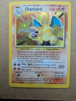 Charizard 4/102 Base Set 1999 Unlimited Edition Holo Rare Pokemon Card HP - Image 1