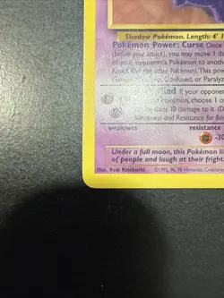 Pokemon TCG Gengar Fossil 20/62 Non-Holo Card Unlimited WOTC 1999 - Image 2