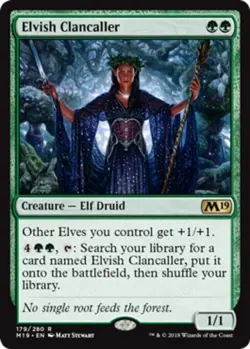 x1 Elvish Clancaller R MTG Core Set 2019 M/NM, English - Image 1