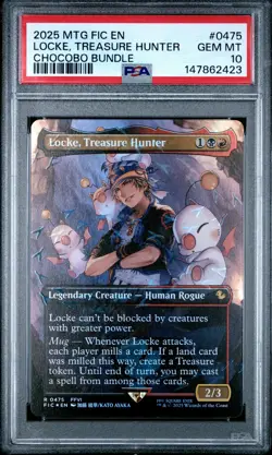 2025 MTG FINAL FANTASY COMMANDER CHOCOBO BUNDLE LOCKE, TREASURE HUNTER PSA 10 - Image 1