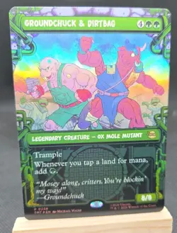 Groundchuck and Dirtbag, MTG, TMNT, Magic the Gathering, 238 Foil Borderless - Image 1