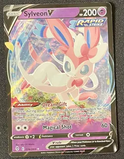 Sylveon V 074/203 NM -Ultra Rare Pokemon Card- Evolving Skies - Image 1