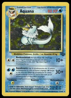 Pokemon Aquana Vaporeon #12/64 German Jungle Set Holo Foil Rare 2000 NM - Image 1