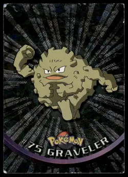 Topps Pokemon Graveler #75 1999 TV Animation Edition Holo Black Logo LP - Image 1