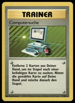 Pokemon Computersuche Computer Search #71/102 German Base Rare 1999 LP - Image 1