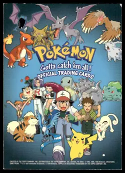 Topps Pokemon Official Trading Cards Checklist Animation Edition Black Logo LP - Image 1