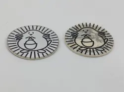 Pokemon Rare Chansey Silver Holo Coin Wizards WOTC 1999 Lot of 2 - Image 2
