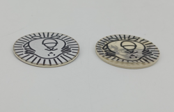 Pokemon Rare Chansey Silver Holo Coin Wizards WOTC 1999 Lot of 2 - Image 3