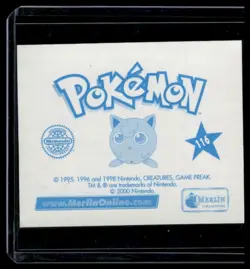 Nintendo Pokemon Merlin Sticker Series 2 #116 Machamp Prism Holo 2000 - Image 2
