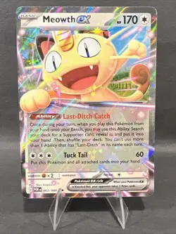 Meowth ex 062/088 (Double Rare) Me03: Perfect Order Holo NM - Image 1