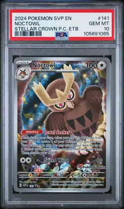 2024 Pokemon SV Black Star Promos 141 Noctowl PSA 10 105691065 - Image 1