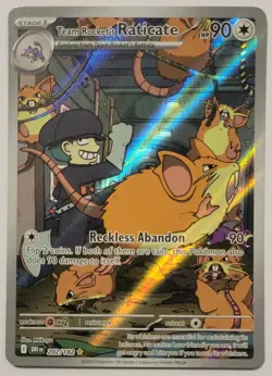 TEAM ROCKET'S RATICATE 202/182 ILLUSTRATION RARE DESTINED RIVALS POKEMON NM - Image 1