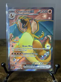 Pokemon TCG Charizard EX Scarlet & Violet Holo Ultra Rare 183/165 SV: 151 NM - Image 1