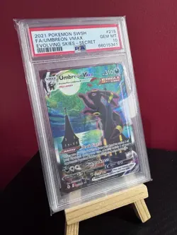 2021 Pokemon SWSH Umbreon Vmax PSA 10 Evolving Skies Secret 215/203 Gem Mint - Image 1