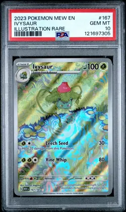 2023 POKEMON MEW EN-151 ILLUSTRATION RARE #167 IVYSAUR PSA 10 - Image 1