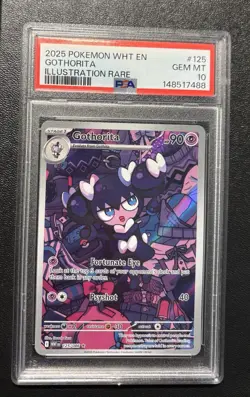 2025 POKEMON WHT EN-WHITE FLARE ILLUSTRATION RARE #125 GOTHORITA PSA 10 - Image 1