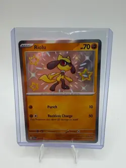 Riolu 173/091 Pokemon SV: Paldean Fates Holo Shiny Rare NM - Image 1