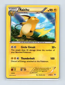 Raichu 27/83 Holo Rare Generations Pokemon Holo Lightly Played - Image 1
