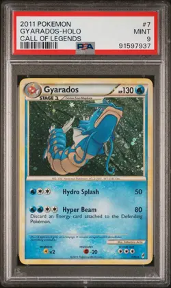2011 Pokemon Call of Legends Mouth Shut Gyarados SWIRL Holo 7/95 PSA 9 *LOW POP* - Image 1