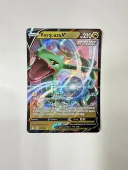 Rayquaza V 110/203 Holo V Rare Evolving Skies Pokemon Trading Card NM - Image 1