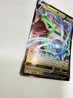 Rayquaza V 110/203 Holo V Rare Evolving Skies Pokemon Trading Card NM - Image 2