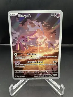 Mesprit 204/191 Illustration Rare Holo Surging Sparks Pokemon Card 2024 NM - Image 1
