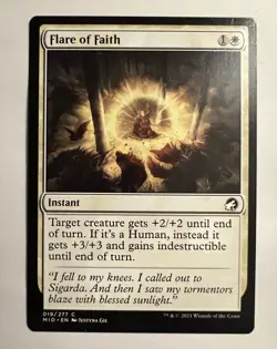 MTG Innistrad Midnight Flare of Faith 019/277 Magic the Gathering Card - Image 1