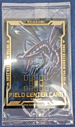 YuGiOh Red-Eyes Black Dragon Field Center Card Gold Holo Sealed - Image 1