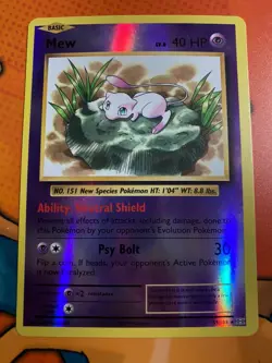 Pokemon Mew 53/108 2016 Reverse Holo Rare Basic Psychic HP 40 English TCG Card - Image 2