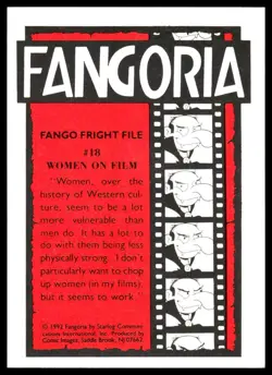 Fangoria Trading Card Friday the 13th Fright File #18 Women on Film 1992 NM - Image 2