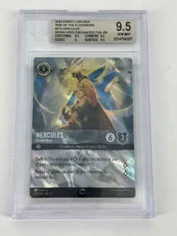Lorcana Disney Rise of the Floodborn #215 Hercules Enchanted Foil BGS 9.5 - Image 1