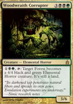 4x MTG Woodwraith Corrupter - Foil, Moderate Play, English Ravnica: City of Guil - Image 1