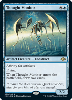 4x MTG Thought Monitor, NM-Mint, English Modern Horizons 2 - Image 1