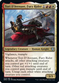 4x MTG Tori D'Avenant, Fury Rider - Foil, NM-Mint, English Dominaria United - Image 1
