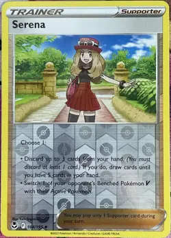 Serena Reverse Holo - 164/195 - Silver Tempest Pokemon 2022 - Image 1