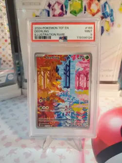 2024 POKEMON TEF EN-TEMPORAL FORCES ILLUSTRATION RARE #165 DEERLING PSA 9 - Image 1