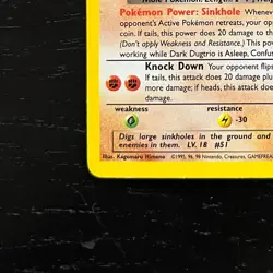 Pokemon Dark Dugtrio Holo Rare 6/82 Team Rocket LP Excellent Condition - Image 5