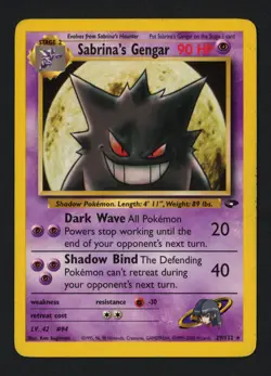 Sabrina's Gengar 29/132 Gym Challenge Unlimited Rare Pokemon TCG - Image 1