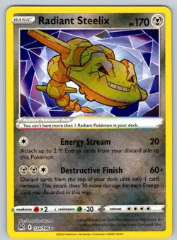 2022 Lost Origin Radiant Steelix Radiant Rare #124 - Image 1