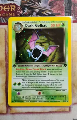 Dark Golbat 7/82 Holo Rare 1st Edition Team Rocket LP+ Pokemon - Image 1