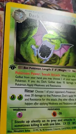 Dark Golbat 7/82 Holo Rare 1st Edition Team Rocket LP+ Pokemon - Image 4