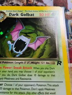 Dark Golbat 7/82 Holo Rare 1st Edition Team Rocket LP+ Pokemon - Image 5