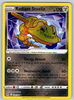 2022 Lost Origin Radiant Steelix3 Radiant Rare #124 - Image 1
