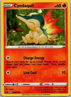 Cyndaquil (Cosmos Holo) SWSH221 Holo Promo Sword & Shield Promo Pokemon LP - Image 1