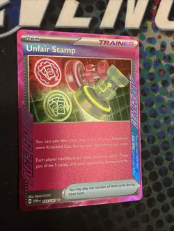 Pokemon TCG Unfair Stamp 165/167 SV06: Twilight Masquerade Ace SPEC Trainer - Image 1