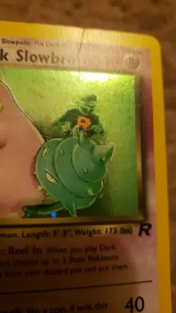 SWIRL Dark Slowbro 12/82 2000 Team Rocket 1st Edition Holo Rare - Pokemon - Image 2